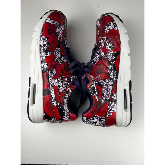 Nike Air‎ Max 1 Ultra Moire London  Women Sneakers Red Rose Floral Print Sz 8.5 - Picture 9 of 13